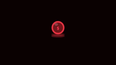 Red Coin Flip Rise Stack Flat Design Finance Animation Видео 342611250