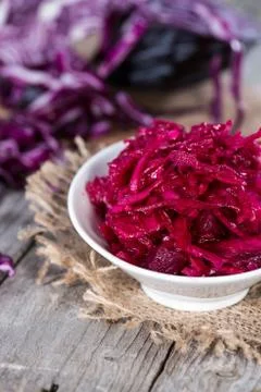 Red coleslaw Stock Photos