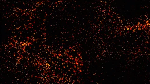 Red color 3D bokeh particles motion graphics with night background Stock Footage 197502403