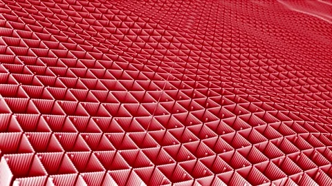 Red color 3d cube forming wave pattern simple and classy background Stock Footage 296089269