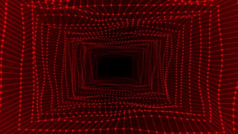 Red color 3d rectangular mesh wiggling effect background Stockbeeldmateriaal 228734225