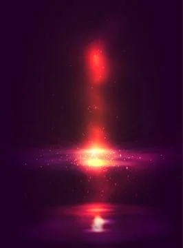 Red color abstract design with a fire Stock Illustration