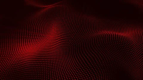 Red color Abstract Trapcode Form digital particle wave. Animation cyber or .. 스톡 일러스트