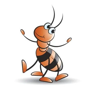 Red color ant Stock Illustration