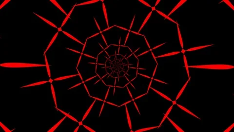 Red color circulating changing shapes on black background Stock Footage 104095349