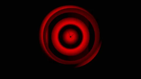 Red color clock laps counting down 24 hours motion video animation background Stock Footage 195106640