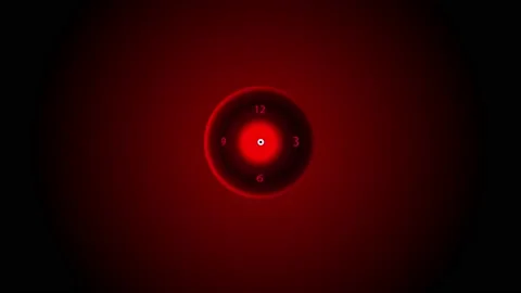 Red color Clock time lapse Stock Footage 195106739
