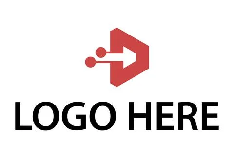 Red Color Creative Next Media Logo Design Stock Illustration