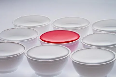 Red color on cup Stock Photos