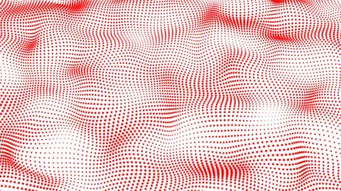Red color digital dot background animation. Dot pattern with halftone effec.. 스톡 일러스트