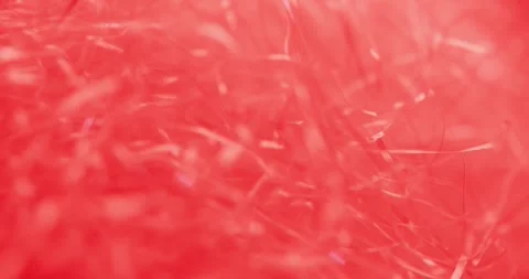 Red Color Glitter Crinkle Raffia Close Up Video in 8K 60fps Stock Footage 315888792