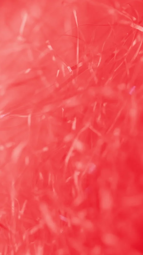 Red Color Glitter Crinkle Raffia Close Up Vertical Video in 4K 60fps Stock Footage 315890743