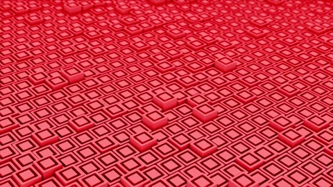 Red color hi-tech 3d cubes futuristic technology background Video stock 296980359