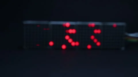Red color LED with some movement pattern that shows the concept of data Stock Footage 334123267