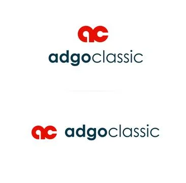 Red color logo monogram template. Vector logotype Stock Illustration