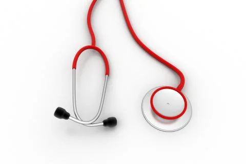 Red color stethoscope Free Stock Illustration