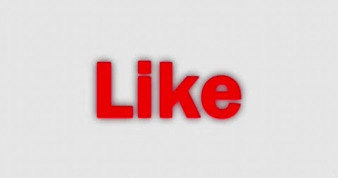 Red Color Like Text Animation 4K alpha channel. Stock-Footage 254545587