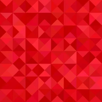 Red color triangle mosaic vector background Stock Illustration