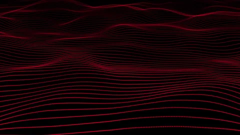 Red color wavy circular dots modern animated background Stock Footage 344236894