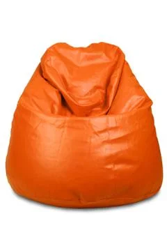Red colored bean bag isolated on white background Stock Photos