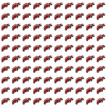 Red colored car pattern texture on a white background 스톡 일러스트