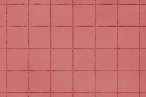 Red colored ceramic tile texture, background with square geometric pattern,.. Stock Photos