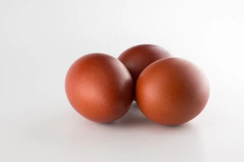 Red colored chicken eggs Stock Photos