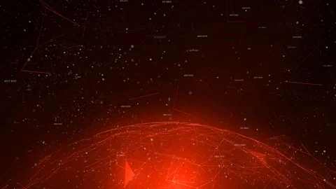 Red colored cyberspace sphere motion 스톡 동영상 98559614