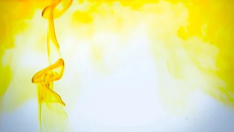 Red colored dye and ink being dropped on water, macro closeup Video stock 79372096