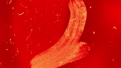 Red colored dynsmic film noise and grain effect. Signs and markers motion Stock Footage 141364032