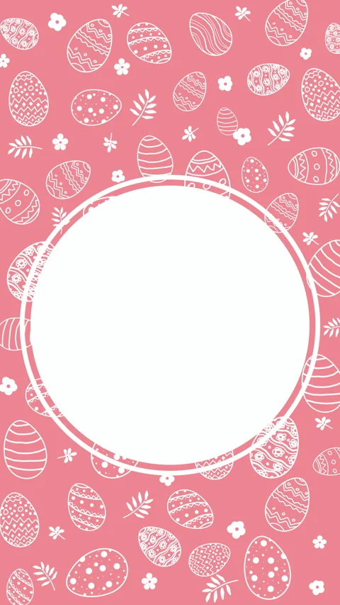 Red colored easter eggs pattern for Easter holidays. Looped festive animation Stock Footage 305277593