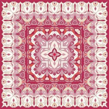 Red colored handkerchief Stock Illustration