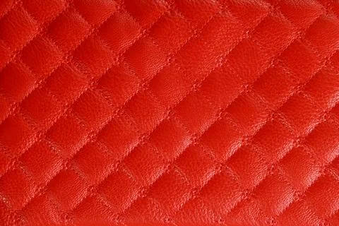 Red Colored Leather Texture Background Stock Photos