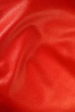 Red Colored Leather Texture Background Stock Photos