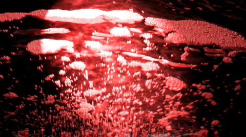 Red colored water bubbles Video stock 1129189