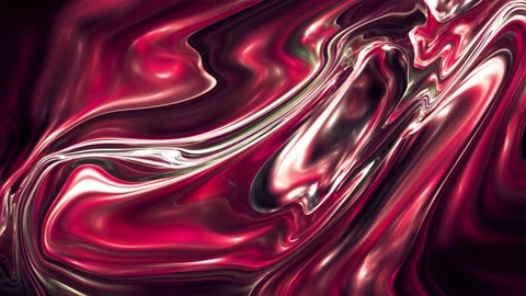 Red colorful oily liquid dynamic smoothly graphics motion video Stock Footage 195106993