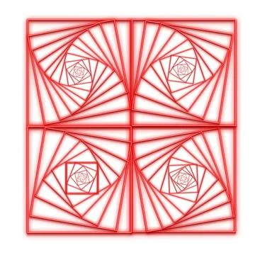 Red colour 3D design view. Stock Illustration