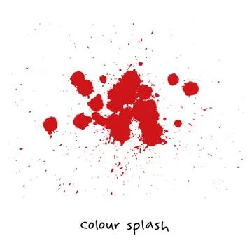 Red colour splashes Stock Illustration