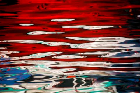 Red coloured water reflection Stock Photos