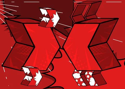 Red Comic book arrow background poster. Comics abstract Symbol. Retro pop a.. Stock Illustration