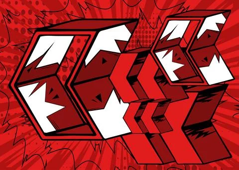 Red Comic book arrow background poster. Comics abstract Symbol. Retro pop a.. Stock Illustration
