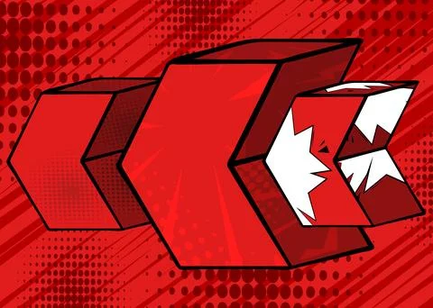 Red Comic book arrow background poster. Comics abstract Symbol. Retro pop a.. Stock Illustration