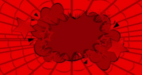 Red comic book backdrop animation Stock Footage 280285213