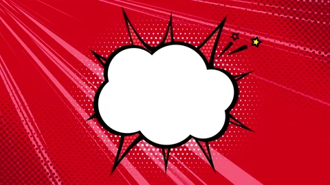 Red Comic Book Boom Background. Retro style Manga cartoon backdrop Stock Footage 179950302