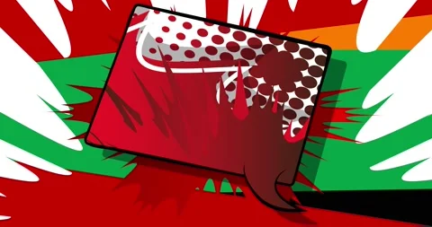 Red Comic Book Speech Bubble. Stock Footage 169983284