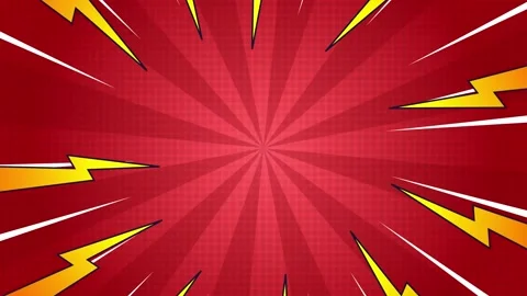 Red Comic Book Speed Background with Lightning Stock Footage 318337821