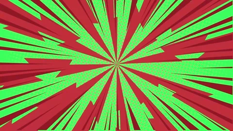 Red comic green bg Stock Footage 274454167