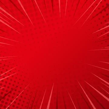 Red comic zoom with lines and dots - Vector 库存插图