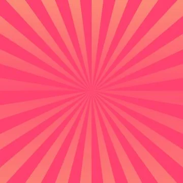 Red comic zoom with lines and dots - Vector Stock Illustration