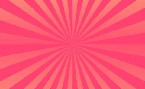 Red comic zoom with lines and dots - Vector Stock Illustration